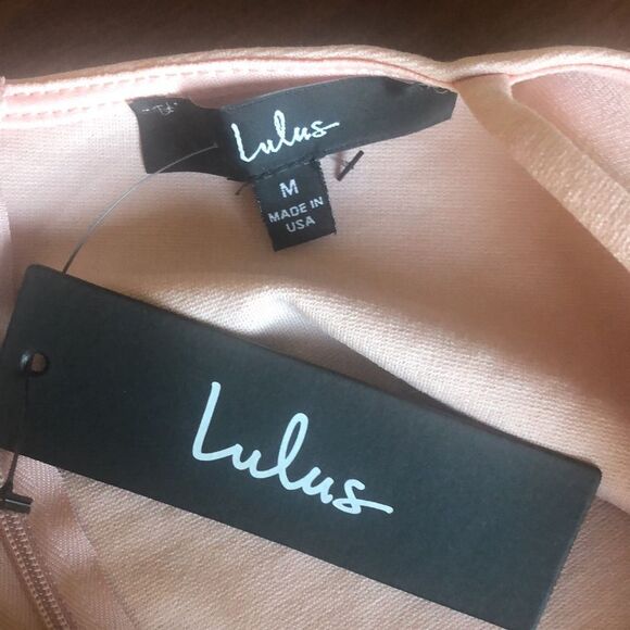 Lulus Bodycon Blush Pink Dress Cocktail Party Dont Tell Em Dress Size M - Picture 9 of 9